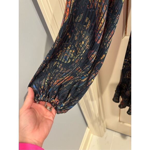 Maje Riley Ruffled Paisley-Print Mini Dress - Picture 5 of 7